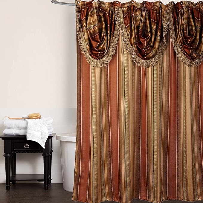 Zahari Home 13pc Contempo Bathroom Shower Curtain Sets Luxury Classic Shower - Image 3