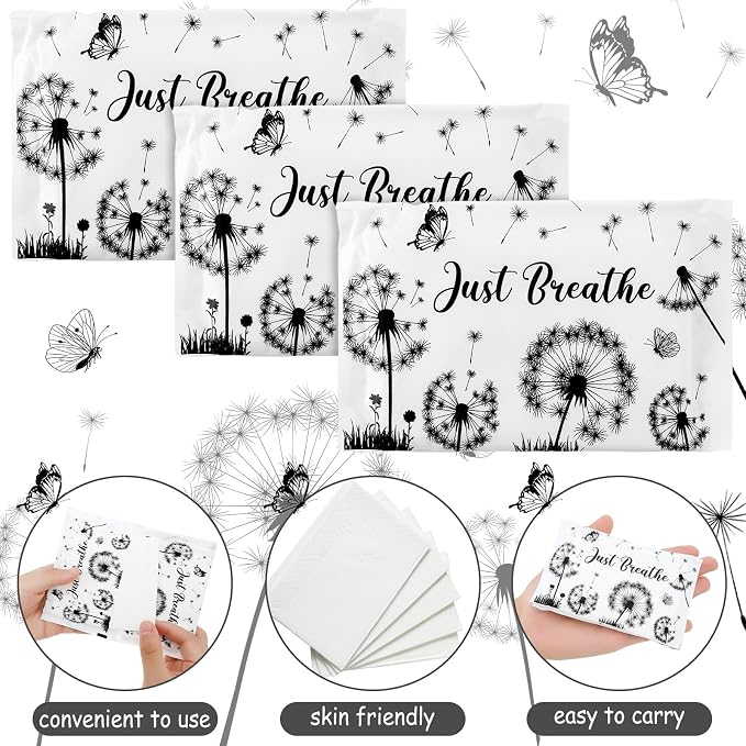 Geyee 50 Packs Tissue Travel Size Facial Paper Napkins Travel Packs Disposable - Image 3