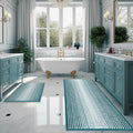 BSICPRO Bathroom Rugs and Mats Sets, 2 Piece Thick Absorbent Chenille Bath Mat by BSICPRO