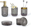 Gray Bathroom Accessories Set, Soap Dispenser, Soap Dish, Toothbrush Holder Set by LaMarriti