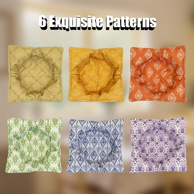 Cotton Microwavable Bowl Cozy ，Set of 6，Microwave-Safe Hot Bowl Holders - Image 3