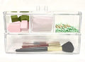 Square Acrylic Cotton Ball Pads Gauze Swab Holder Organizer Q-tip Dispenser by KWCollection