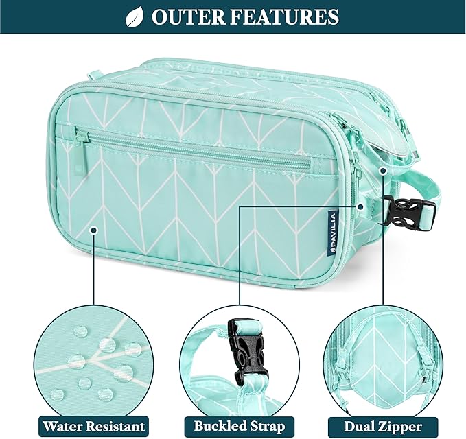 PAVILIA Large Toiletry Bag for Men Women, Mens Travel Bag Toiletries Organizer - Image 5
