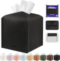 Tissue Box Cover Holder Square Tissue Cube Cover PU Leather Tissue Organizer by DecorateYourHome