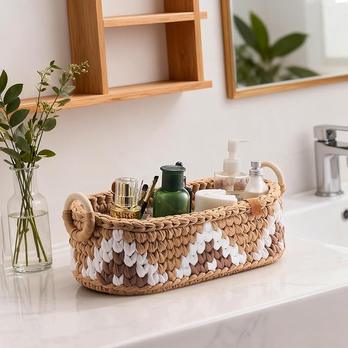 Handwoven Toilet Paper Storage Basket - Image 3