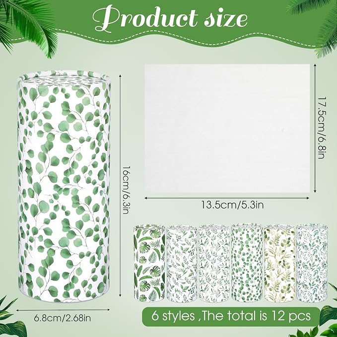 Outus 12 Pcs Eucalyptus Leaves Car Tissues Cylinder Holder - Image 2