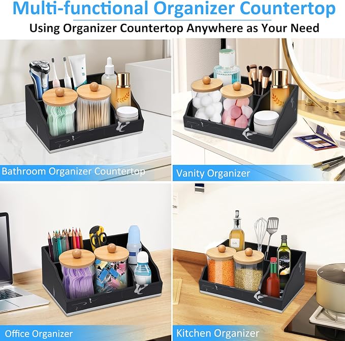 Bathroom Counter Organizer, Bathroom Organizer Countertop Toothbrush and - Image 7