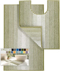 Bathroom Rugs Sets 2 Piece, Toilet Rugs U-Shaped, Contour Bath Mat Rugs Set by BSICPRO