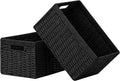 UBBCARE 2 Pack Wicker Basket, 13.4L×8.3H×7.1W inch Woven Paper Rope Storage by UBBCARE