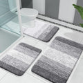 OLANLY Bathroom Rugs Sets 3 Piece, Soft Absorbent Microfiber Bath Mats and by OLANLY