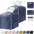 Tissue Box Holder Cover Square Tissue Cube Cover PU Leather Tissue Organizer by DecorateYourHome