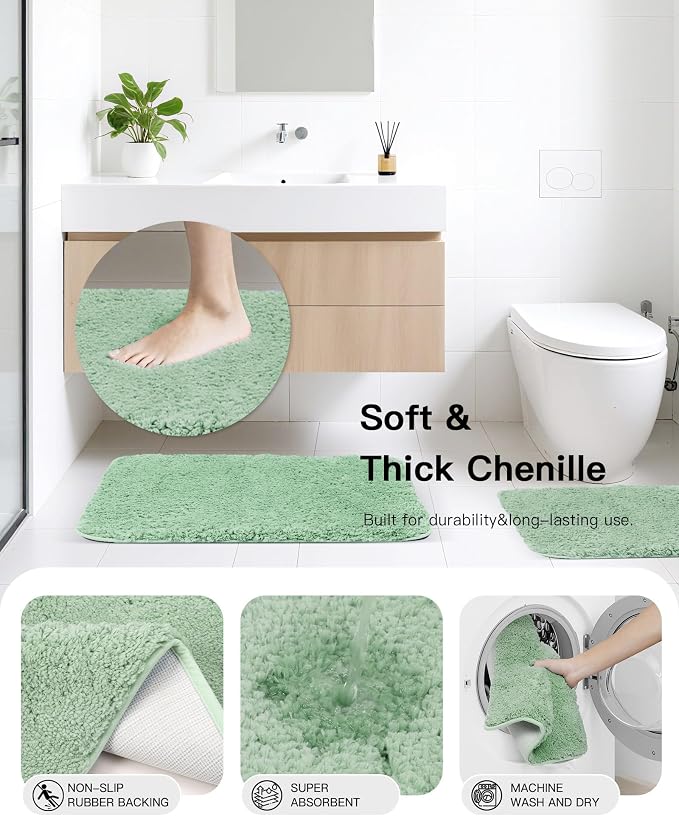 IMAVO Green Bathroom Set, Trash Can, Soap Dispenser, Soap Dish, Toothbrush - Image 6