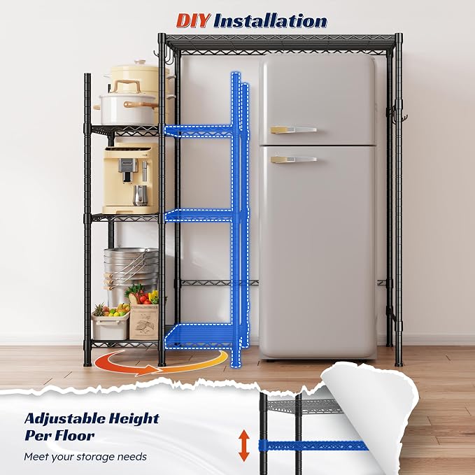 REIBII Mini Fridge Cabinet - Image 4