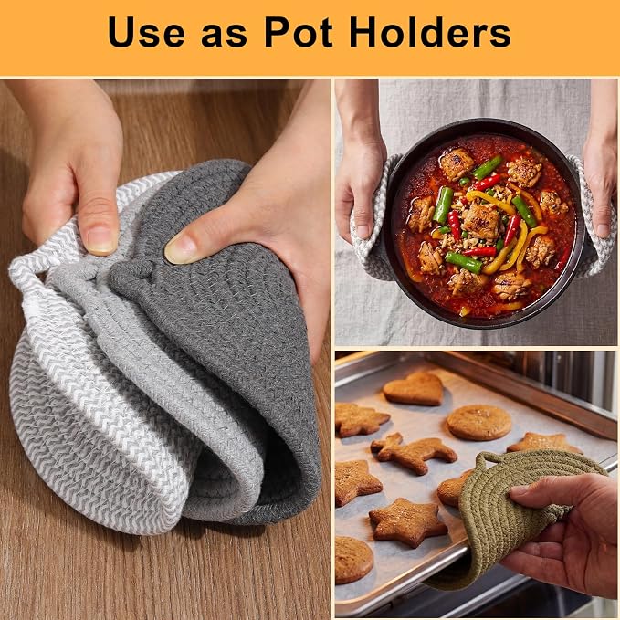8" Trivets for Hot Dishes, 6 Pack Hot Pads for Kitchen Counter & Dining Table - Image 6