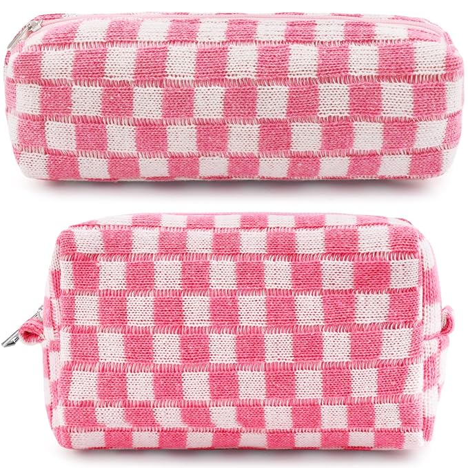 ZLFSRQ 2Pcs Checkered Pencil Case Cute Pencil Pouch by ZLFSRQ