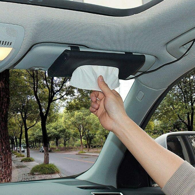 Fredysu Car Visor Tissue Holder, Sun Visor Napkin Holder Backseat Tissue Case - Image 7