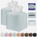 Tissue Box Cover Holder Square Tissue Cube Cover PU Leather Tissue Organizer by DecorateYourHome