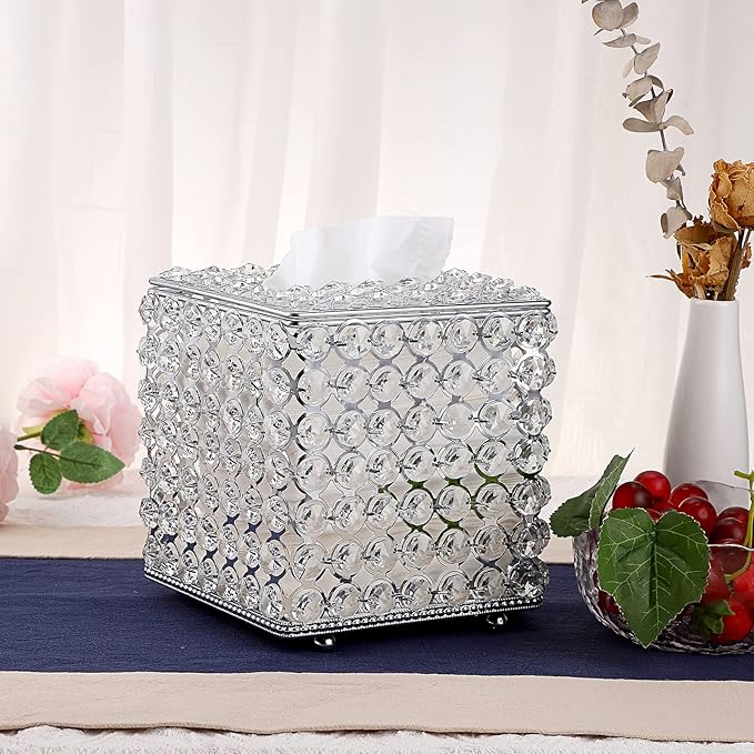 Sumnacon Crystal Square Tissue Box Cover - Image 2