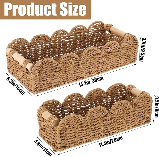 2 Pcs Toilet Paper Storage Basket, Home Bathroom Bedroom Decor and Organization - Image 2