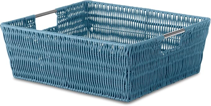 Whitmor Rattique Shelf Tote Berry Blue by Whitmor