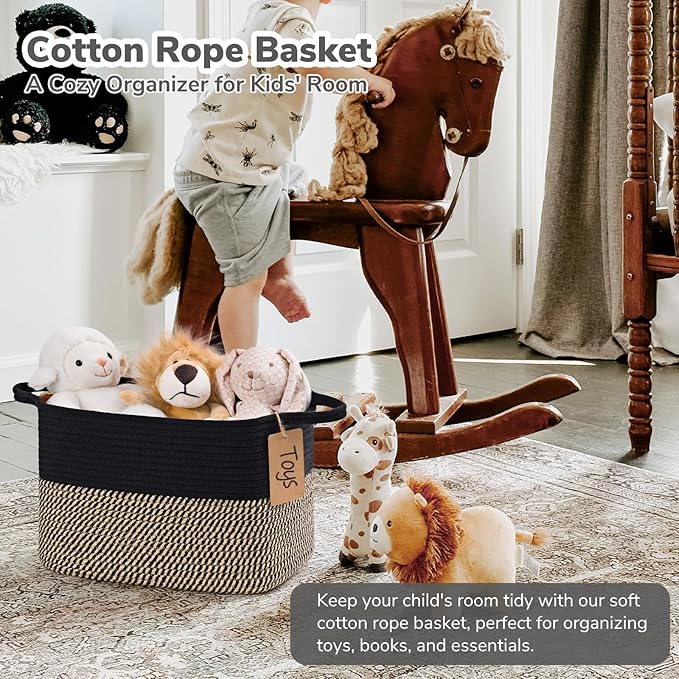Goodpick Woven Storage Basket for Shelves, Small Wicker Baskets for Shoes - Image 2