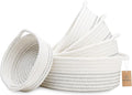 NaturalCozy 5-Piece Round Small Woven Baskets Set– Cotton Rope Baskets by NaturalCozy