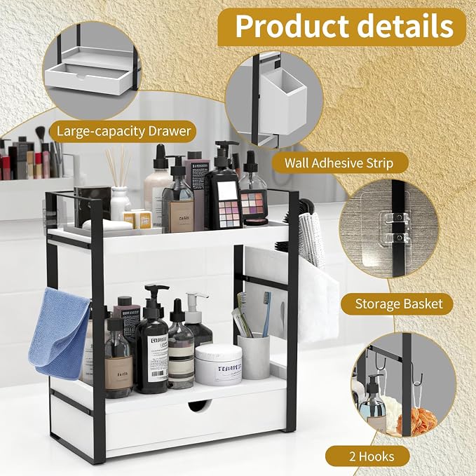 2-Tired Bathroom Counter Organizers and Storage, Bathroom Countertop Organizer - Image 4