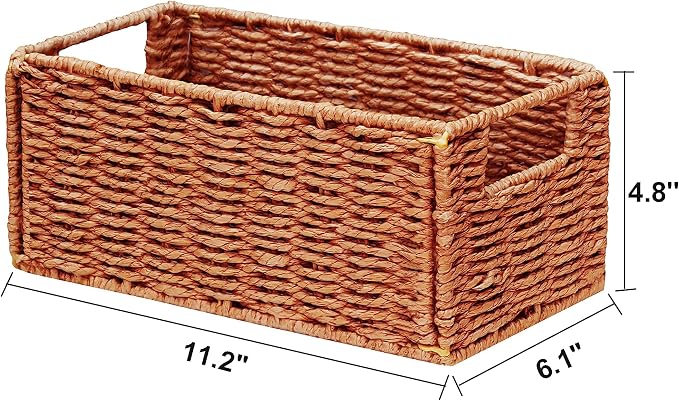 Vagusicc Wicker Storage Basket, Small Storage Baskets - Image 8