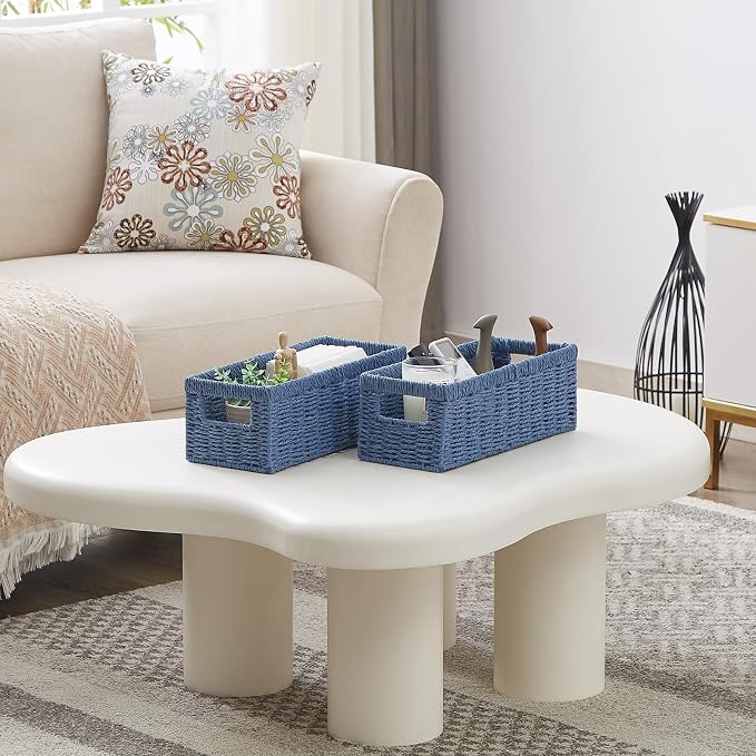 Vagusicc Wicker Storage Basket, Paper Rope Wicker Baskets - Image 7