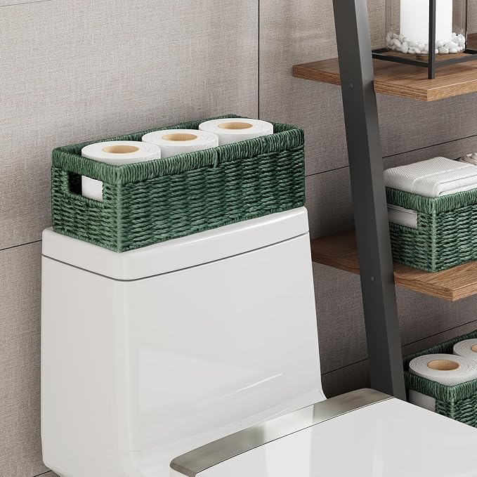 Vagusicc Wicker Storage Basket, Paper Rope Wicker Baskets - Image 4