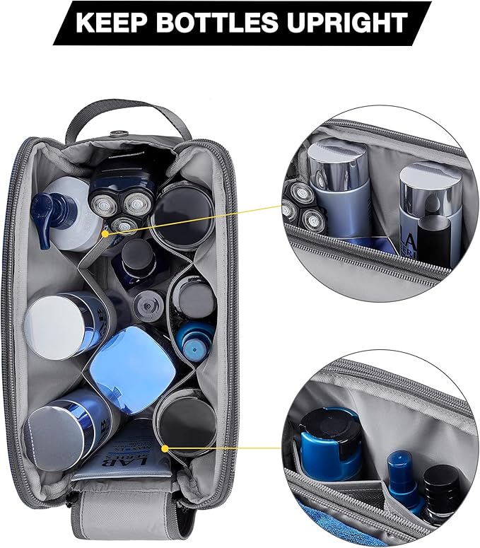 BAGSMART Toiletry Bag for Men, Travel Toiletry Organizer Dopp Kit - Image 3