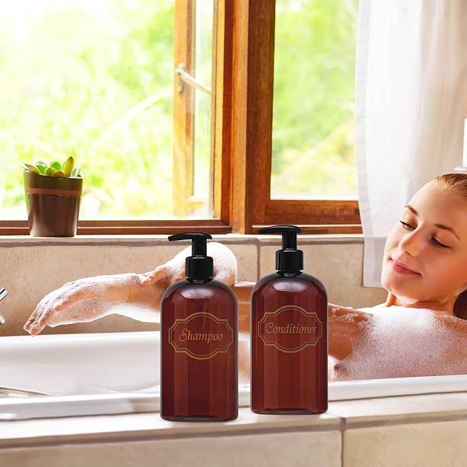 Bottiful Home-16 oz Shampoo and Conditioner Refillable Empty Plastic Pump - Image 8