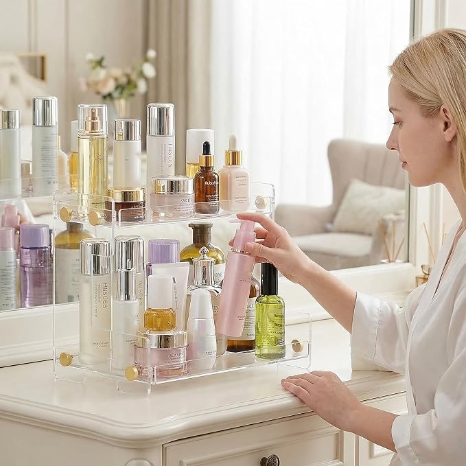 FFK Bathroom Organizer Countertop 2-Tier Storage：Bathroom Counter Organizer - Image 3
