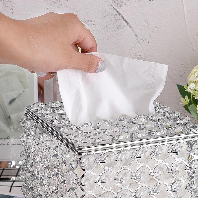 Sumnacon Crystal Square Tissue Box Cover - Image 3