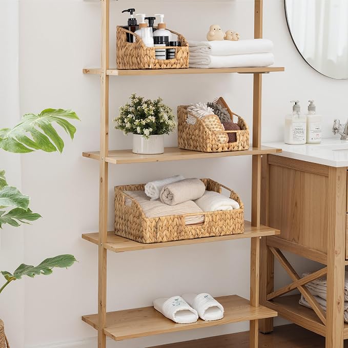 StorageWorks Water Hyacinth Pantry Storage Baskets, Wicker Baskets - Image 7