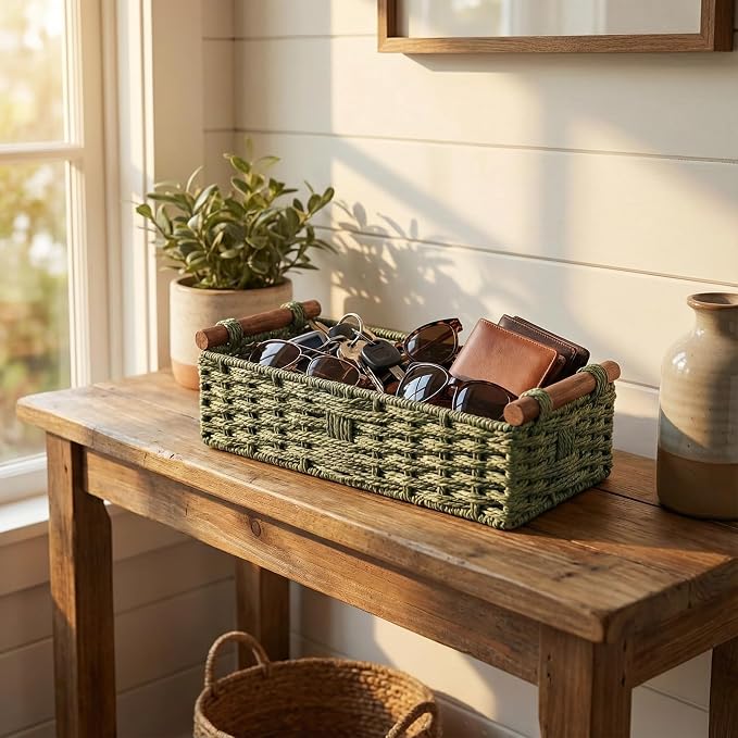 Back of Toilet Basket, Basket for Toilet Tank Top, Fresh Bathroom Organizer for - Image 5