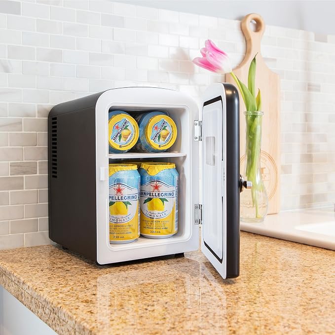 Koolatron Mini Fridge- Black Refrigerator 6 Can Portable Cooler - Image 9