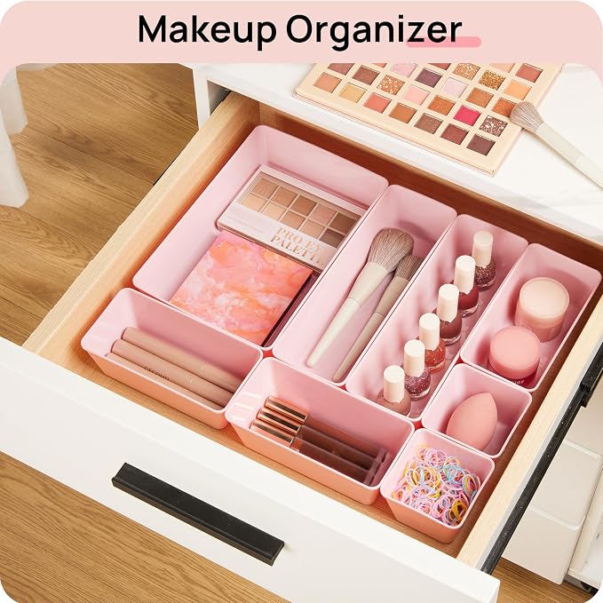 Vtopmart 72 PCS Plastic Drawer Organizers Set, 4-Size Versatile Bathroom and - Image 4