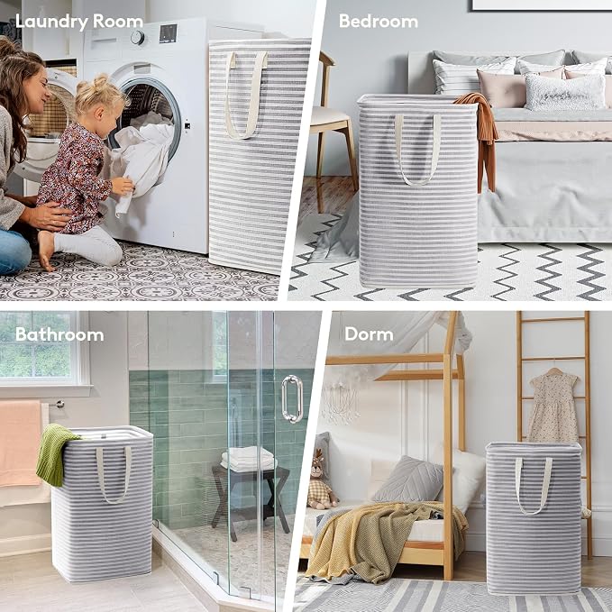 Lifewit 3 Pack Laundry Basket 80L Each, Collapsible Clothes Hamper - Image 6