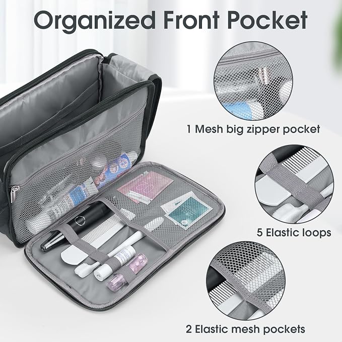Wedama Toiletry Bag for Men, Handheld Travel Bag, Waterproof Toiletries - Image 3