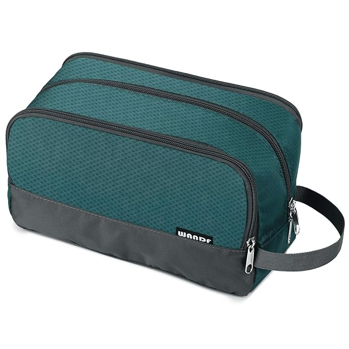 Toiletry Bag for Men Hanging Dopp Kit Water Resistant Shaving Bag Small by WANDF