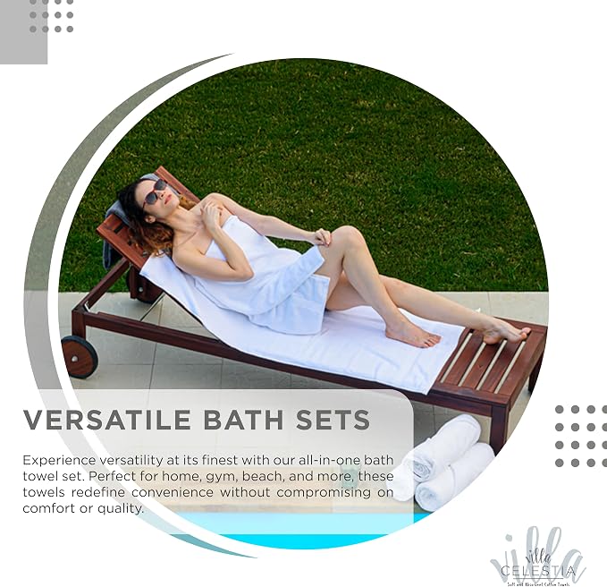 100% Cotton Bath Towel Set of 18-4 Bath Towels, 6 Hand Towels, 8 Wash Cloths - Image 7