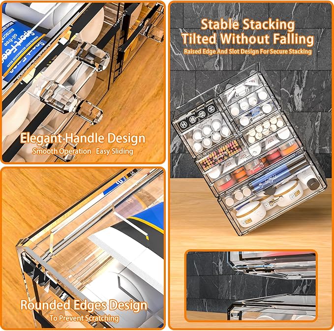 Cq acrylic Make Up Organizers for Vanity - Image 4