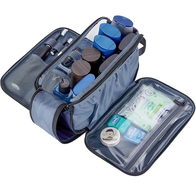 ZEEMO Travel Toiletry Bag for Men, Medium Water-Resistant Double-Sided - Image 3