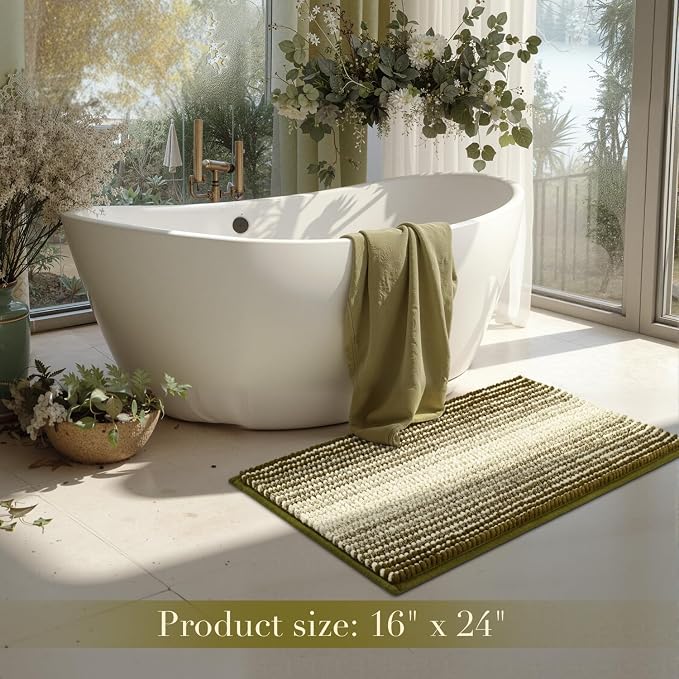 BSICPRO Bathroom Rugs, Bath Mat Non Slip 17 x 24 Inches Water Absorbent - Image 6