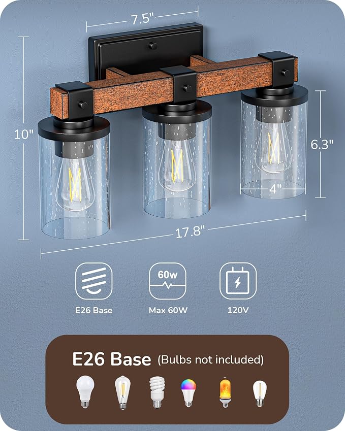 EDISHINE Farmhouse Vanity Lights - Image 6
