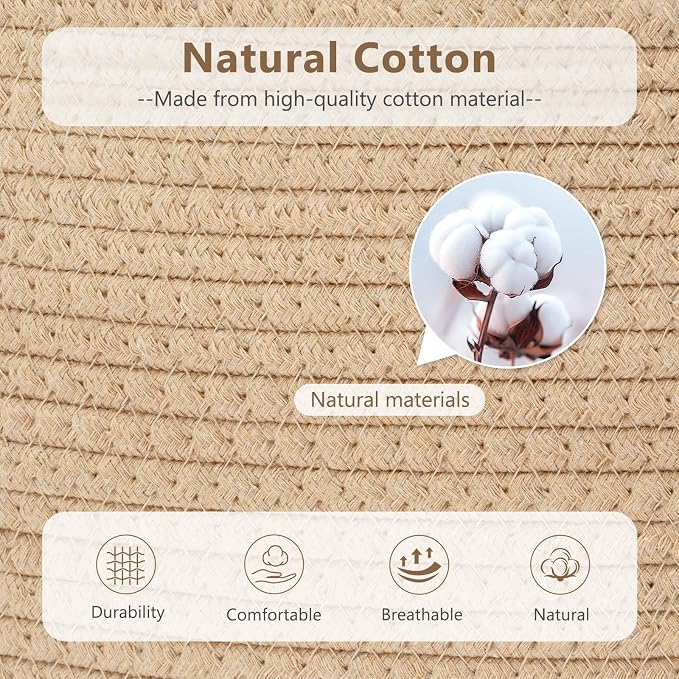 Cotton Rope Storage Basket, Woven Basket - Image 3