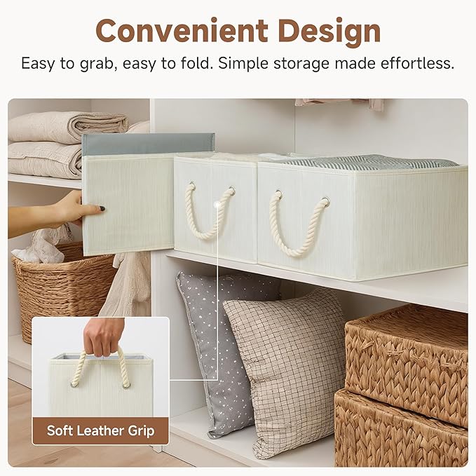 StorageWorks Storage Baskets for Shelves, Fabric Storage Bins, Closet - Image 5
