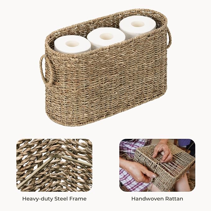 StorageWorks Toilet Paper Storage, Toilet Paper Storage Holder - Image 3