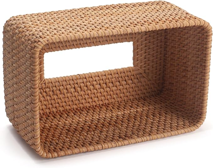 Rattan Tissue Box Cover, Rectangle Wicker Tissue Box Holder, Boho Tissue Box - Image 7
